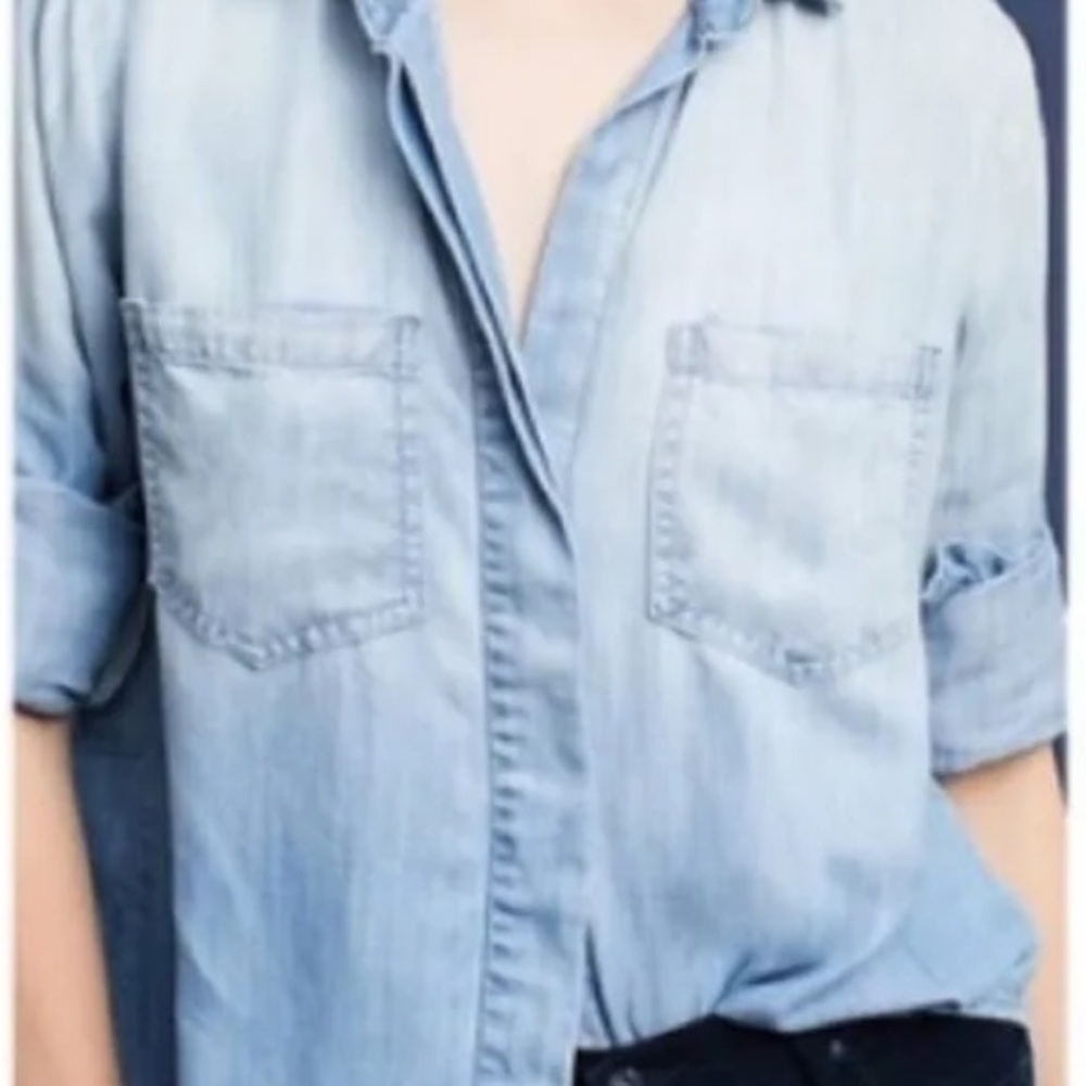 Anthropologie Cloth & Stone  Blue Denim Chambray